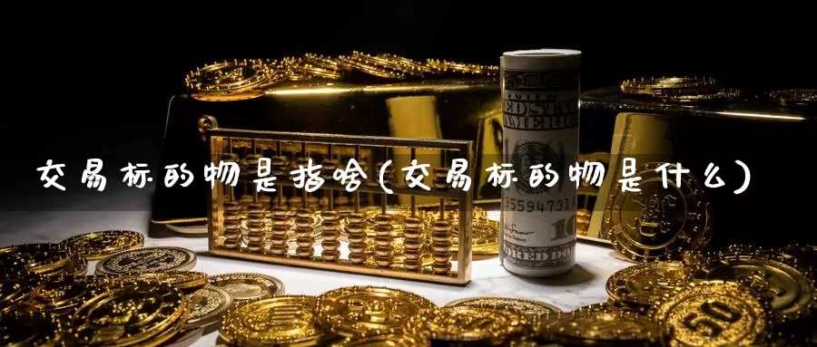 交易标的物是指啥(交易标的物是什么)_https://www.rktglass.com_恒指期货直播室_第1张